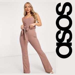 NWOT ASOS--BELTED BOOTCUT JUMPSUIT